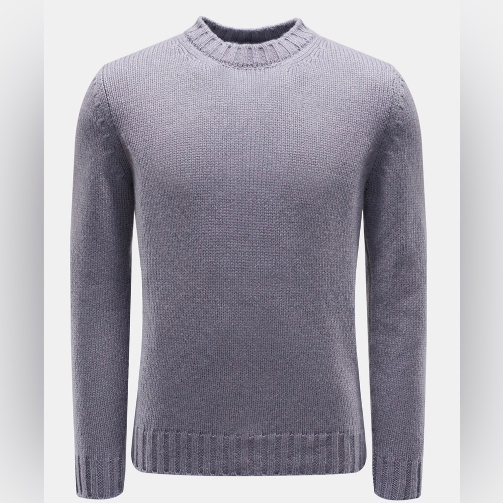 Men's Crewneck Sweater in Lavender Gray